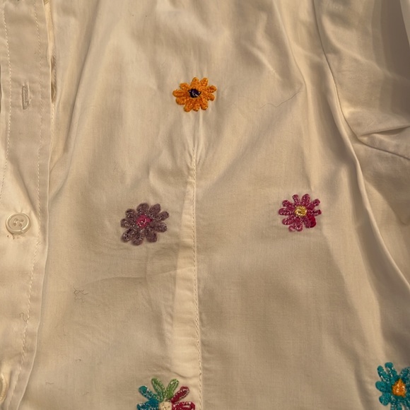 Pong Poco LTD White embroidered shirt, size Large - Picture 5 of 7